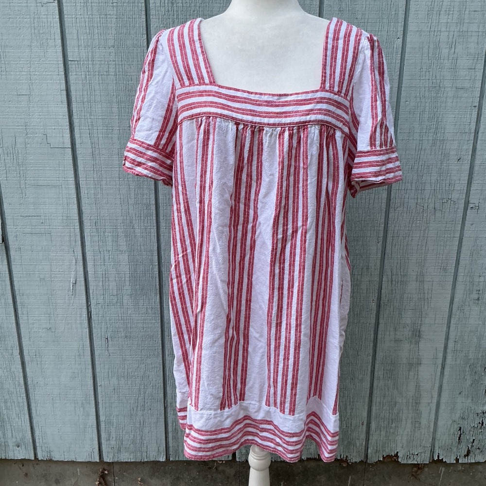 Old Navy Red and White Striped Mini Dress